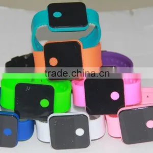 Hot Classical Lady Women Mirror Face LED Date Sport Rubber Digital Factory Direct Fashion Wrist Watch thumbnail-3