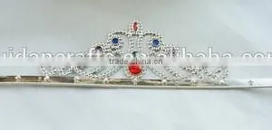 8cm Highx12cm Diameter Metallic Silver Plastic Tiaras Round King Tiaras and Crowns thumbnail-5