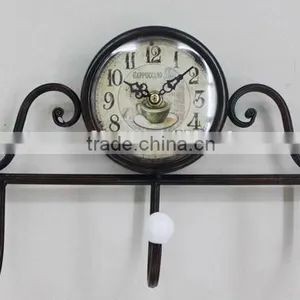 Antique Digital Metal Clock Wall With Hooks thumbnail-1