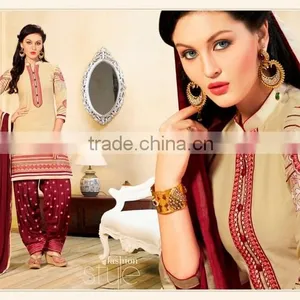 EMBROIDARY COTTON PATIYALA SUIT thumbnail-4