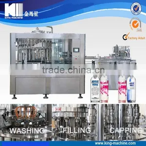 Automatic 3 in 1 Glass Bottling Line for Whisky/ Vodka/Alcohol thumbnail-1