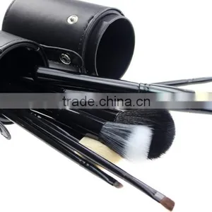 12pcs/set Black Cosmetic Makeup Brushes Set Make up Tool With Leather Cup Holder thumbnail-2