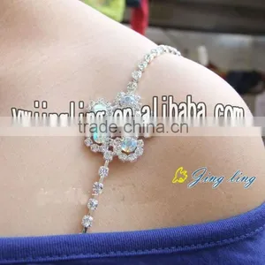 2012 Lastest Rhinestone and Crystal Flower Knot Bra Strap for Sale thumbnail-1