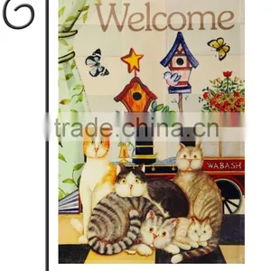 Welcome Cats Garden Flag thumbnail-1