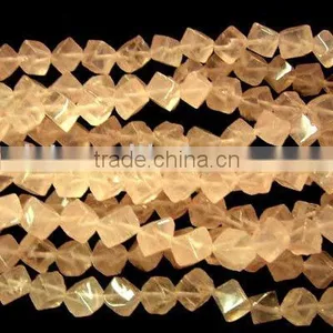 Natural Rock Citrine Crystal Beads thumbnail-1