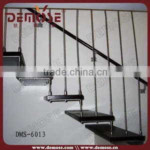 Small Space Wood Stairs With Cable Railing thumbnail-1