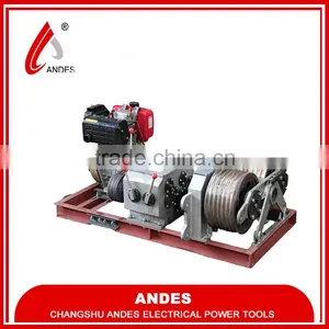 5 Ton Gasoline Power Double Drum Construction Winch Hoist Tool Lift Tool thumbnail-2
