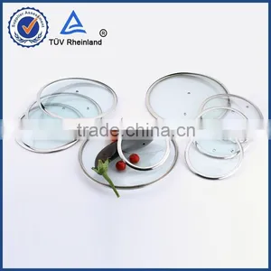 30cm Squre Steel Rim Tempered Glass Lids High Quality thumbnail-1