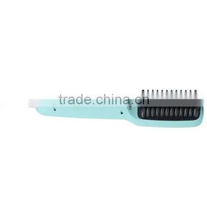 Rubber Coating PTC Heating Gorgeous Anion Hair Straightener Hair Straightener Brush thumbnail-2