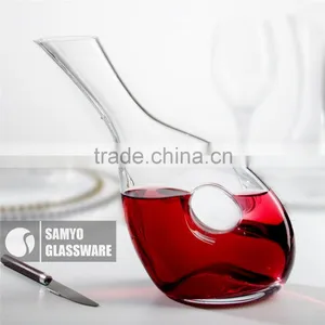 Samyo Handmade Classical Style Slant Crystal Glass Water Wine Decanter thumbnail-1