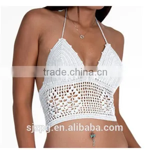 Crochet Handmade Swimwear Bikini Top Bohemia Style Crochet Bikini Top thumbnail-2