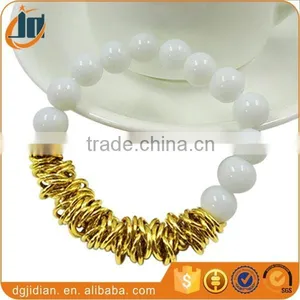Adjustable Glass Bead Jump Ring Bracelet thumbnail-1
