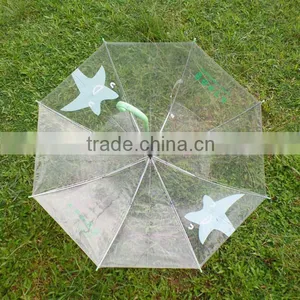 China Suppliers Produced Hot Sale Online Shop China Chinese Imports Wholsale Transparent Umbrella With Color Handle thumbnail-3