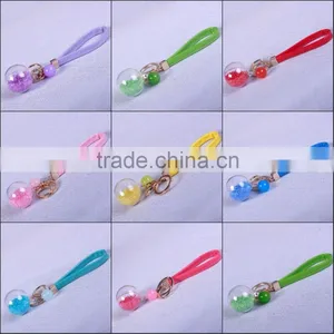2016 IN STOCK Wholesale Hot Selling Transparent Crystal Flower Ball Key Chain thumbnail-2