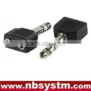 6.35mm Stereo Plug to 2x 3.5mm Stereo,mono Jack Adapter thumbnail-1
