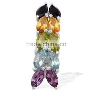 Fine Quality Amazing Natural Sterling Silver Gemstone Pendants thumbnail-1