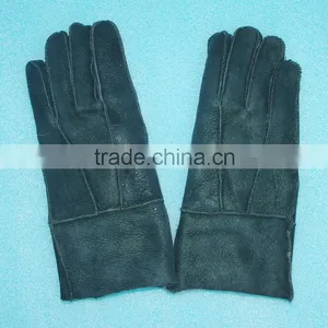 Machine Made Leather Fur Gloves Women/men Double Face Gloves KZ140039 thumbnail-5