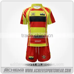 China Custom Sublimation Printing for Long Sleeve Rugby Jersey thumbnail-4