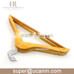 HRW-6611N B Grade Wood Cheap Coat Hanger thumbnail-4