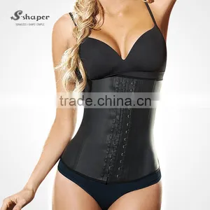 S-SHAPER Factory Price Rubber Waist Trainer Faja Classic Latex Waist Cincher Waist Training 3 Hooks thumbnail-1
