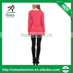 Ramax Custom Women Sport Lightweight Round Neck Pullover Long Sleeve T Shirt thumbnail-3