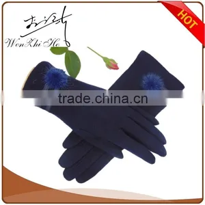 2016 NEW Design 100% Wool Black Handmade Gloves For Girls thumbnail-4