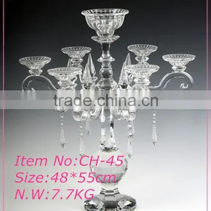 2015 Hot Sale Delicate Crystal Candelabras Weddings thumbnail-1