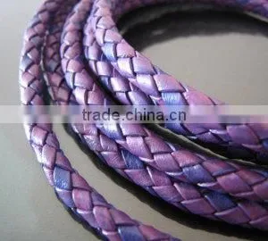 Bolo Braided Round Leather Cords |100% Genuine Leather 3mm Braided Bolo Cord Round thumbnail-5