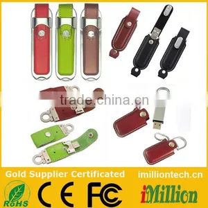 Leather Material Usb Flash Drive With Stamping Logo and Best Price thumbnail-1