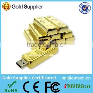 Metal Usb Flash Drive/Pen Drive Gold Bar Accept Paypal thumbnail-1
