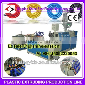 HOT SELL!! HDPE PP PE PVC Hydraulic Spiral Sheath Wrap Hose Tube Protector Making Machine in Qingdao Shandong China thumbnail-1