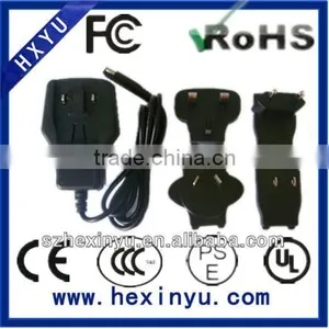 UL,CE,SAA 5W 12W Interchangeable Plugs Adaptor 5V 2A 12V1A Switching Power AC/DC Adapters thumbnail-1
