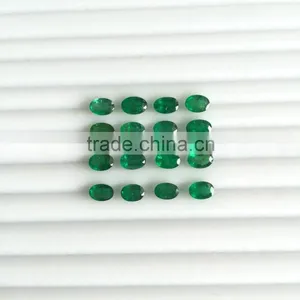 Oval Faceted Cut Natural Emerald Zambian Green Loose Gemstones thumbnail-2