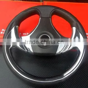 13 Inch MOMO Racing PU Steering Wheel With Horn Line thumbnail-3