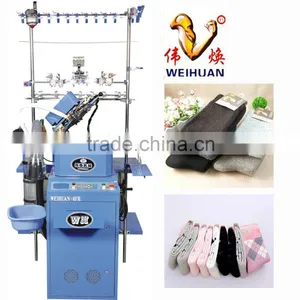 3.75 Inch 6F Computerized Pile and Flat Double-use Socks Knitting Machine thumbnail-1