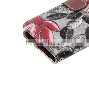 for Samsung Galaxy S6 Ege Plus Flower Design Case, 2015 Leather Flip Cover Case With Card Slot for Samsung Galaxy S6 Edge Plus thumbnail-5