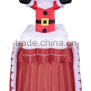 Inflatable Santa In Chimney thumbnail-1