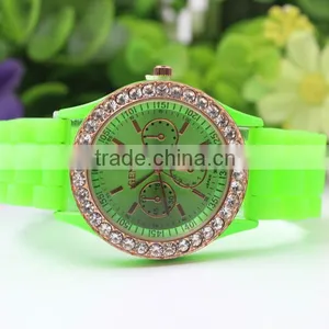 New Arrival!Wholesale Rhinestone Multicolor Silicone Watches thumbnail-2