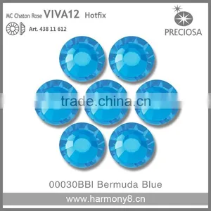 PRECIOSA Flat Back Hot Fix Rhinestones, Bermuda Blue MC Chaton Rose VIVA12 thumbnail-1