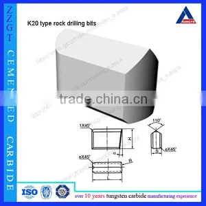K20 Type Hard Metal for Rock Drilling Tools Tungsten Carbide Drill Bits thumbnail-1
