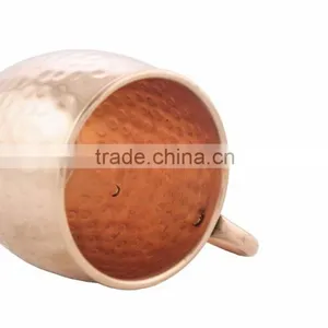 Hammered Moscow Mule Mug Copper FDA SGS Certified Riveted Handle thumbnail-1
