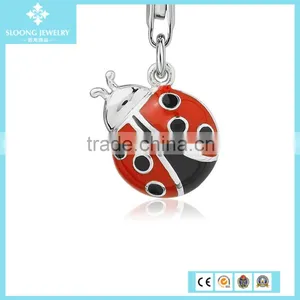 Silver 925 Animal Ladybug Charm in Sterling Silver thumbnail-2