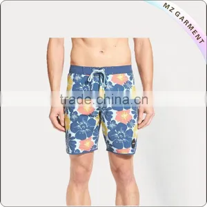 Orange Floral 100% Polyester Cargo Shorts thumbnail-1