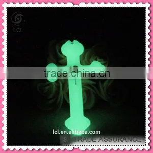 Cross Pendant Clover Religious Necklace, Hot Sale Glow in the Dark Necklace thumbnail-6