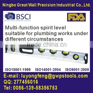 Spirit Level With 5 Vials to Measure the Slop, Useful for Bathtub and Water Pipe Installment thumbnail-1