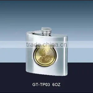 6OZ Stainless Steel Hip Flasks With Splice Piece thumbnail-1