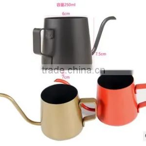 Colorful Teflon Stainless Steel Goose Neck Milk Jug Milk Pitcher thumbnail-2