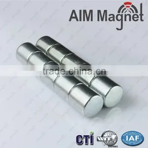 N42 Nickel Cylinder NbFeB Permanent Neodymium Magnet thumbnail-2