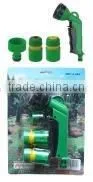 HL066 - 4pcs Hose Nozzle Set (6-way Hose Nozzle + 2 x 1/2" Hose Connector + 3/4" Connector) thumbnail-1
