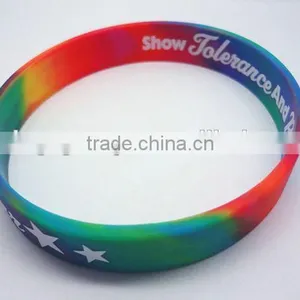 Wholesale Custom Logo Print Adjustable Silicone Wristband thumbnail-1